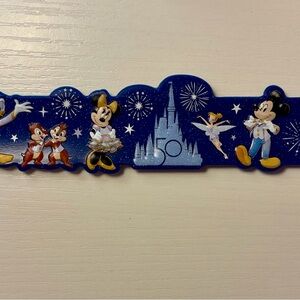 Disney Silicone Slap Bracelet Blue Characters